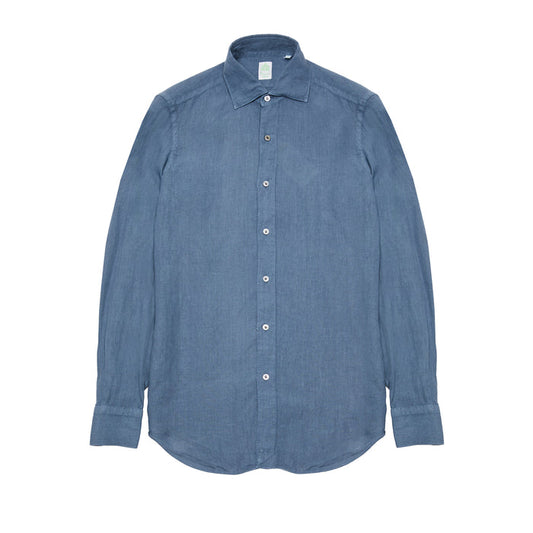 Finamore Tokyo Luigi Linen Shirt in Navy