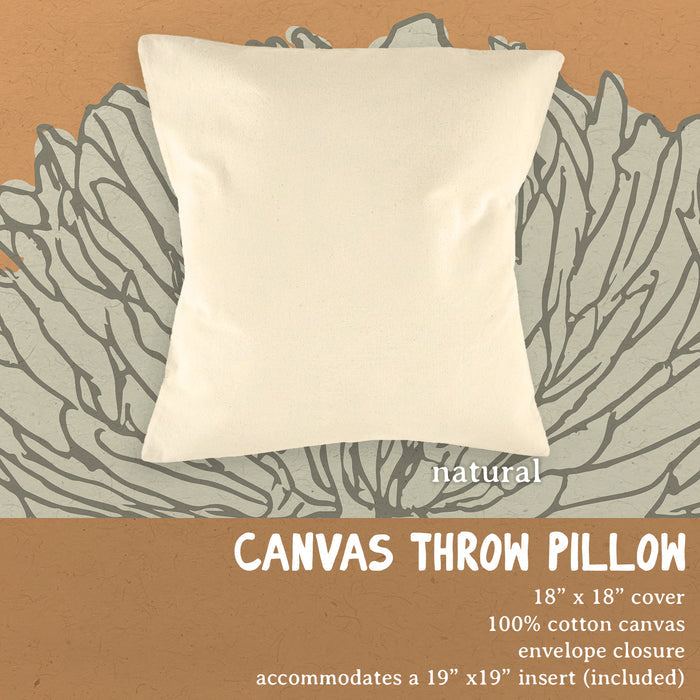 Fish Bone Market - Custom Square Canvas Pillow