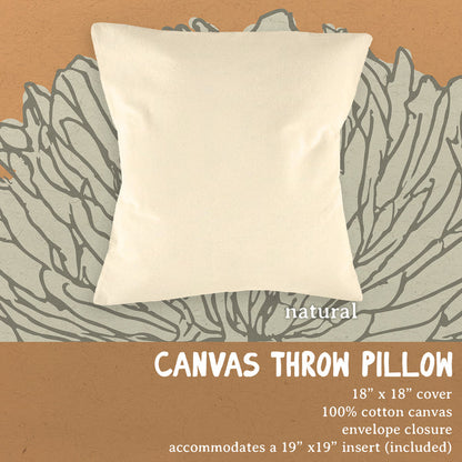 Fish Bone Market - Custom Square Canvas Pillow