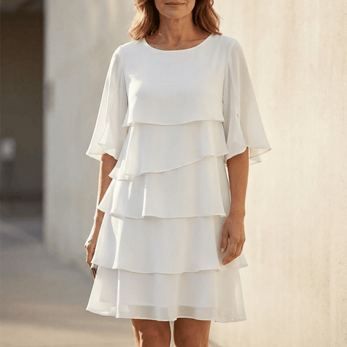 Florelle™ Elegant Layered Ruffle Dress - Lark & Clover