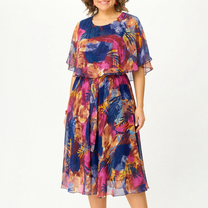 Floressa – Flowy Lined Chiffon Midi Dress