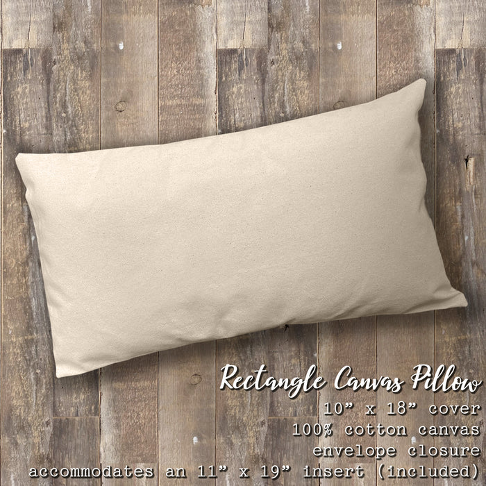 Folk-art Chickens - Rectangular Canvas Pillow