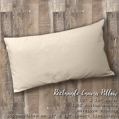 Folk-art Chickens - Rectangular Canvas Pillow