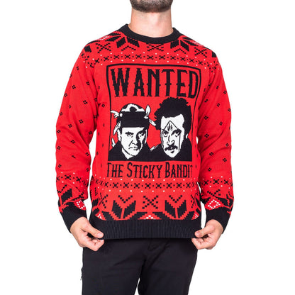 Funniest Xmas Movie Ever Wanted Bad Guys Unisex Ugly Christmas Sweater - TVStoreOnline