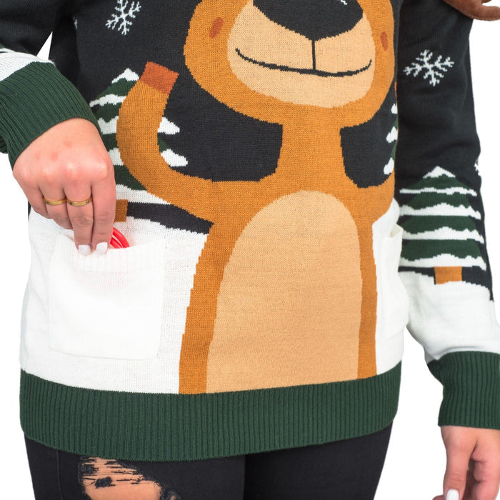 Funny Unisex Reindeer Ring Toss 3D Ugly Christmas Sweater - TVStoreOnline