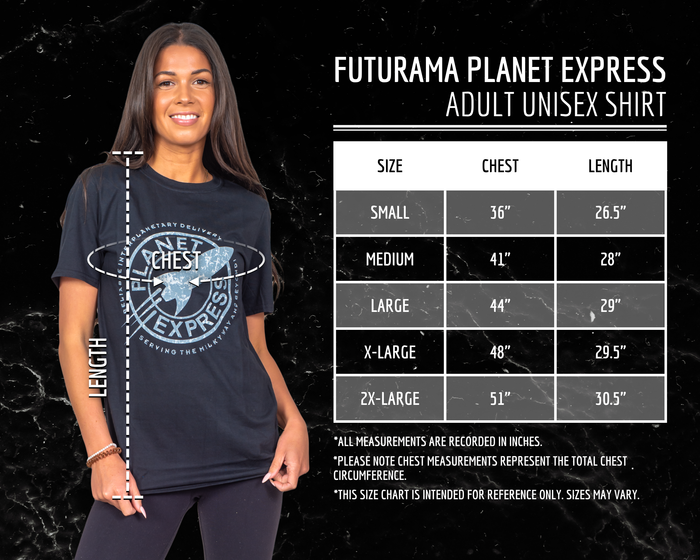 Futurama Faded Planet Express Adult Unisex Halloween Cosplay T-shirt