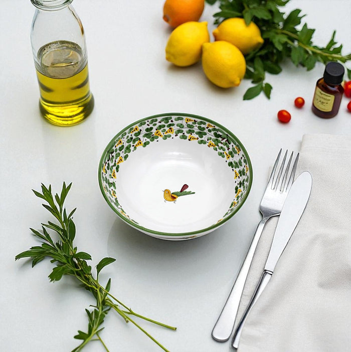 GIFT BOX: With ARABESCO VERDE DERUTA Coupe Salad/Pasta Bowl (Set of 2 Pcs)