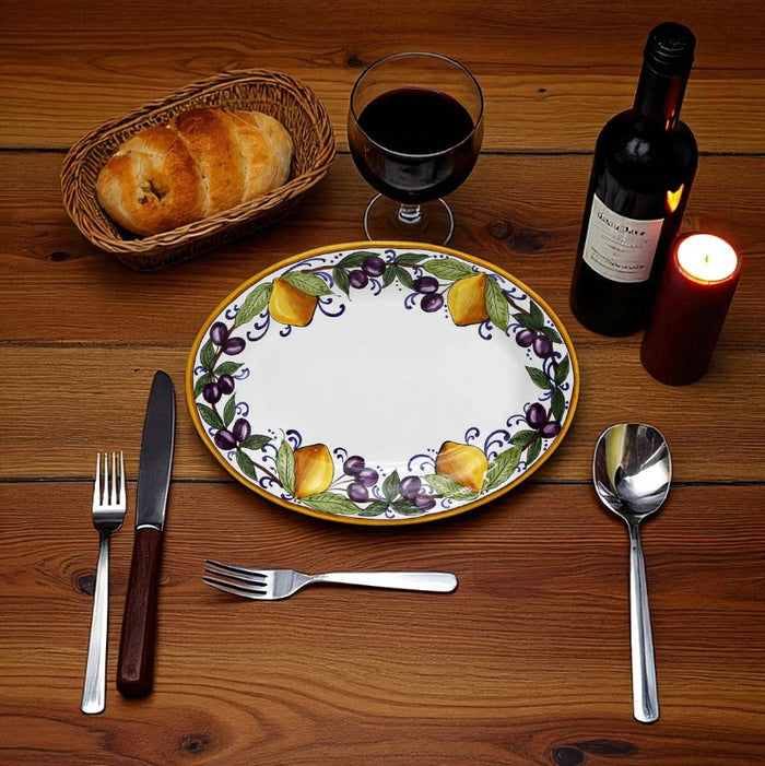 GIFT BOX: With LIMONI POSITANO Oval Plates (Set of 2 Pcs)