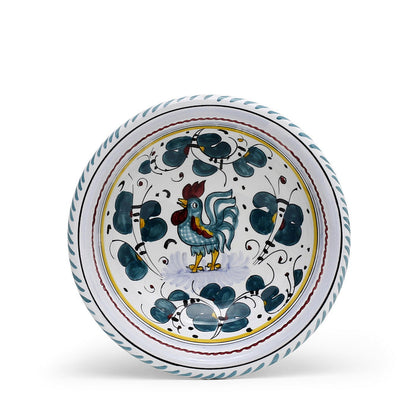 ORVIETO GREEN ROOSTER: Salad Cereal Bowl - Artistica.com