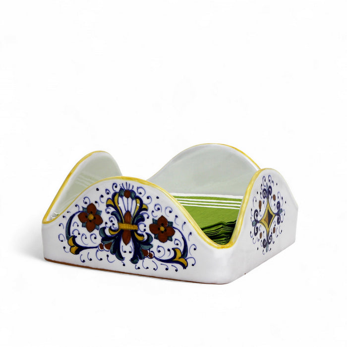 GIFT BOX: With RICCO DERUTA CLASSICO Square Napkins Holder (For Luncheon Size napkins 6.5"x6.5")