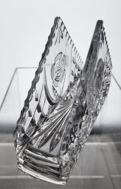 Glass napkin holder crystal