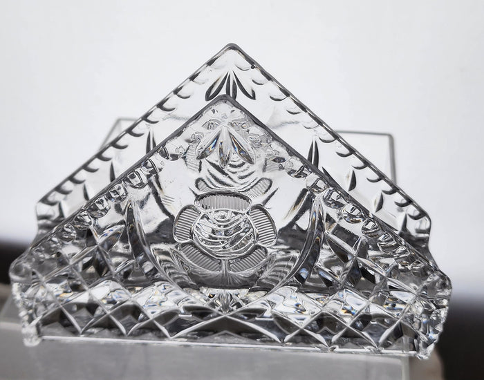 Glass napkin holder crystal
