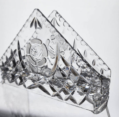 Glass napkin holder crystal