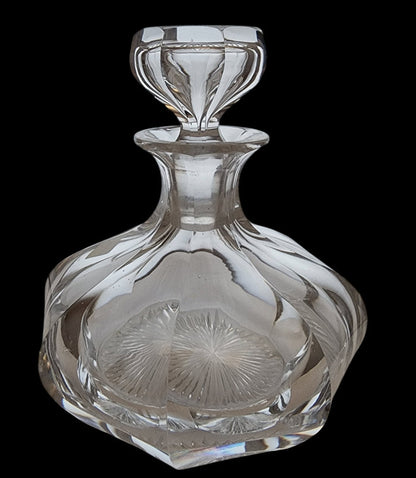 Glass perfume bottle fluted Hawkes?