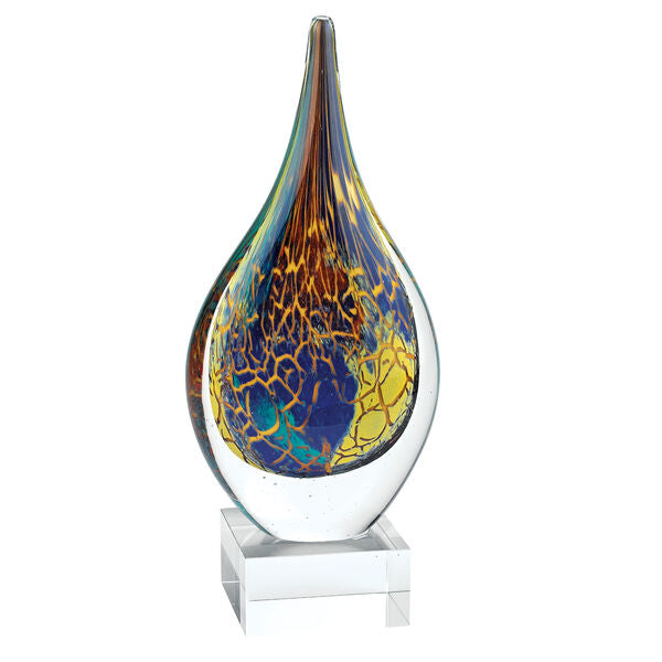 Glass Teardrop & Base