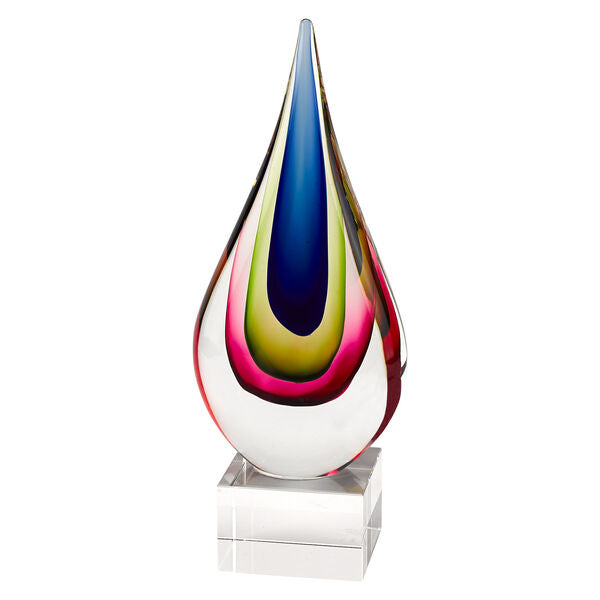 Glass Teardrop & Base