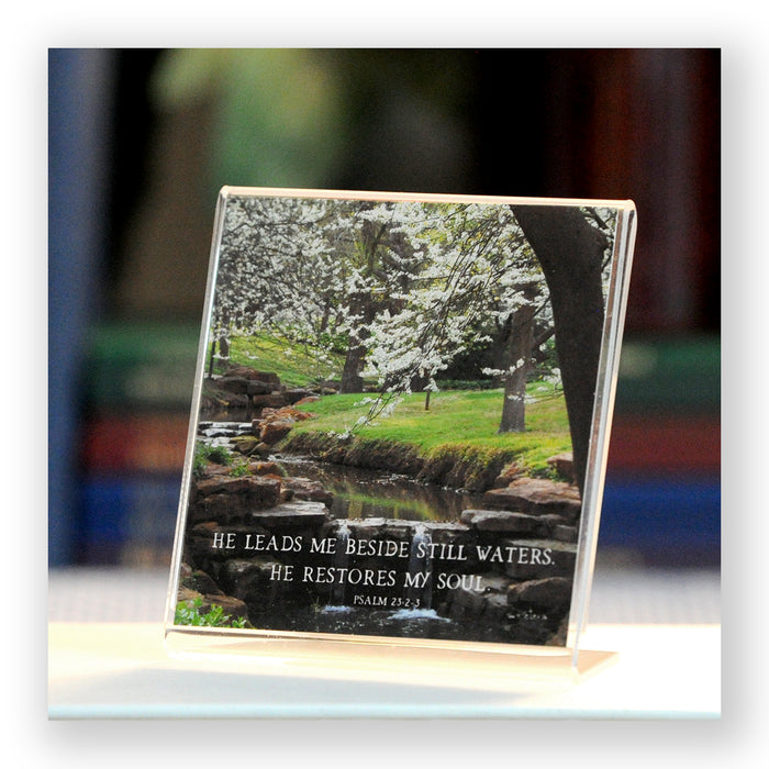 Glen Lakes (Psalm 23:2-3) - Framed Mini Print
