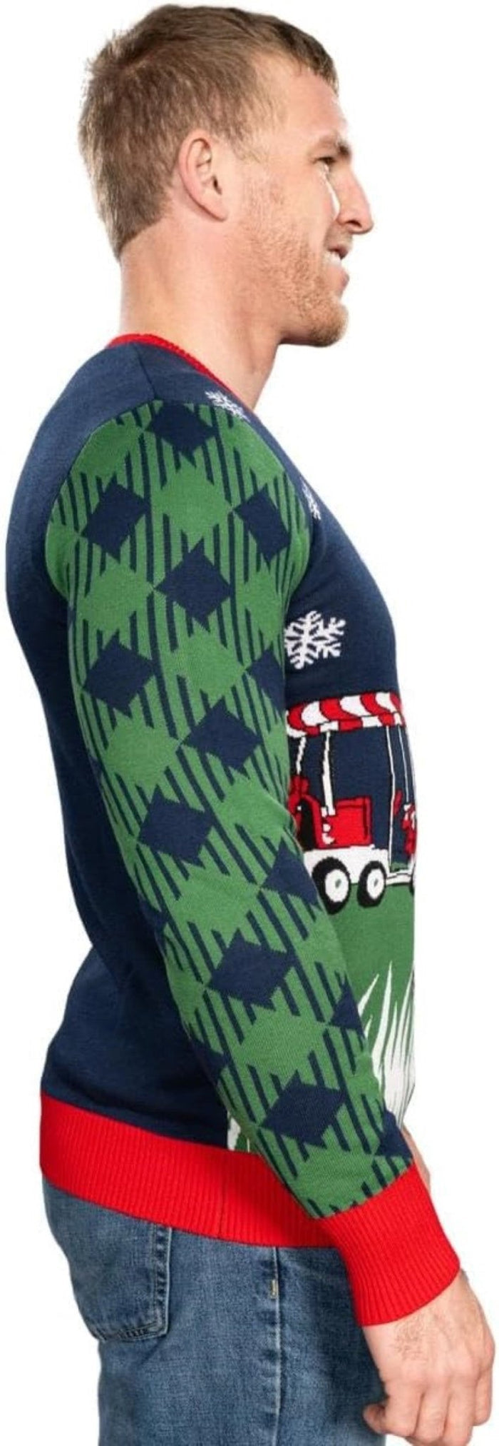 Golfing Santa Claus Adult Unisex Ugly Christmas Sweater - TVStoreOnline