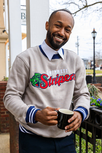 [ Gwinnett Stripers ] Grey Comfort Crew - Official League