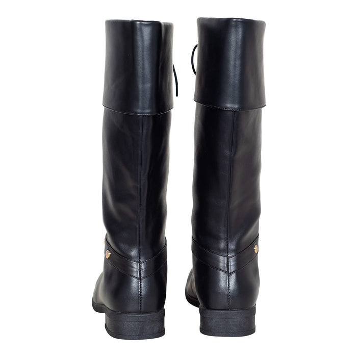 Halloween Cosplay Costume Unisex Black Pirate Swashbuckling Boots