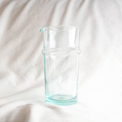 Hand Blown Moroccan Glass Beldi Pitcher