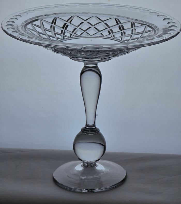 Hand Cut Glass compote