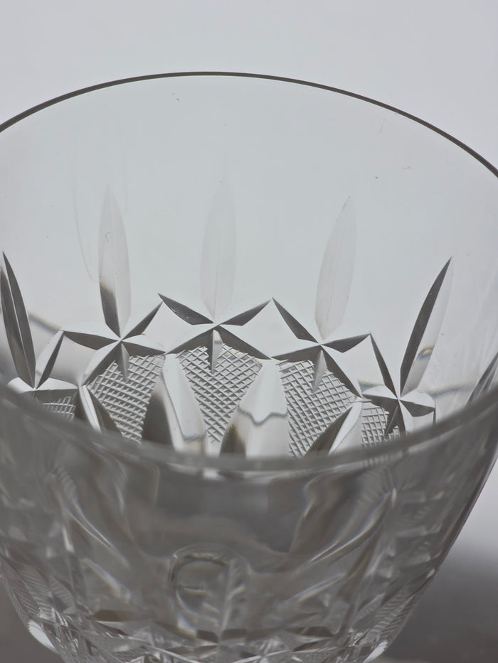 Hand Cut glass goblet stemware