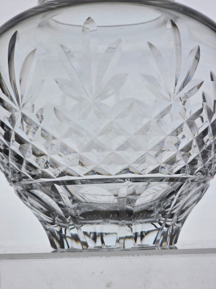 Hand Cut Glass vase Lenox USA crystal Signed one of a kind