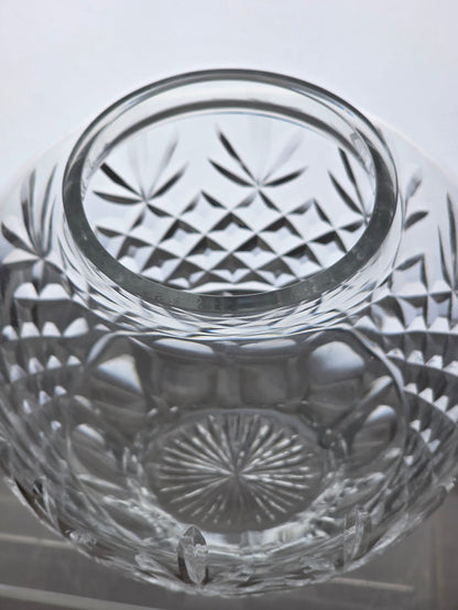 Hand Cut Glass vase Lenox USA crystal Signed one of a kind