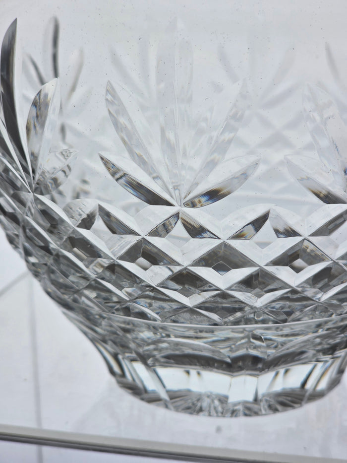 Hand Cut Glass vase Lenox USA crystal Signed one of a kind