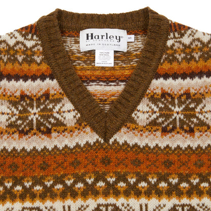 Harley Fair Isle Slipover in Dark Olive