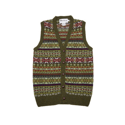 Harley Fair Isle Waistcoat in Scots Pine