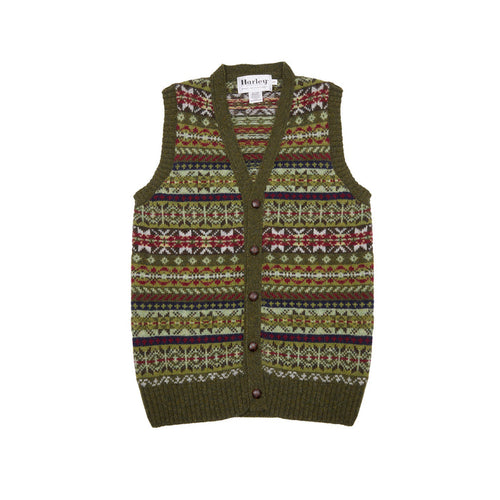 Harley Fair Isle Waistcoat in Scots Pine