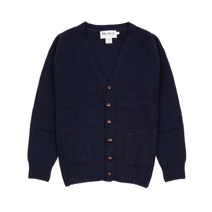 Classic medium-weight cardigan in beautiful soft 100% lambswool spun by Todd & Duncan in Fife and knitted in Peterhead, Scotland.  Made in Scotland.