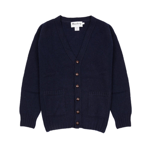 Classic medium-weight cardigan in beautiful soft 100% lambswool spun by Todd & Duncan in Fife and knitted in Peterhead, Scotland.  Made in Scotland.