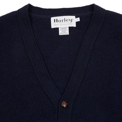 Classic medium-weight cardigan in beautiful soft 100% lambswool spun by Todd & Duncan in Fife and knitted in Peterhead, Scotland.  Made in Scotland.