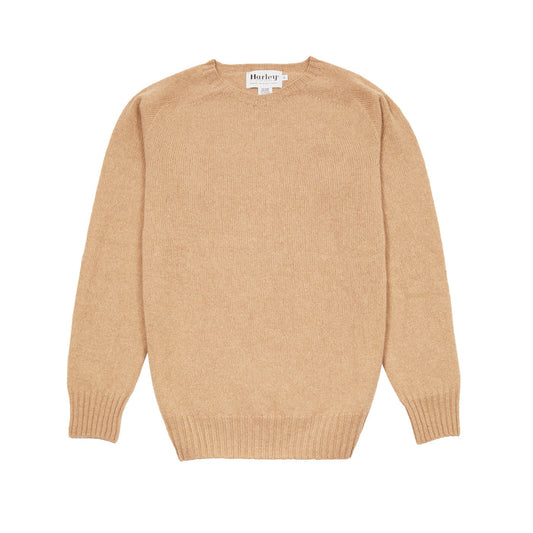 Harley Crew-Neck Lambswool Jumper in Sandstorm
