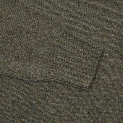 Harley Lambswool Knit Polo Jumper in Loden