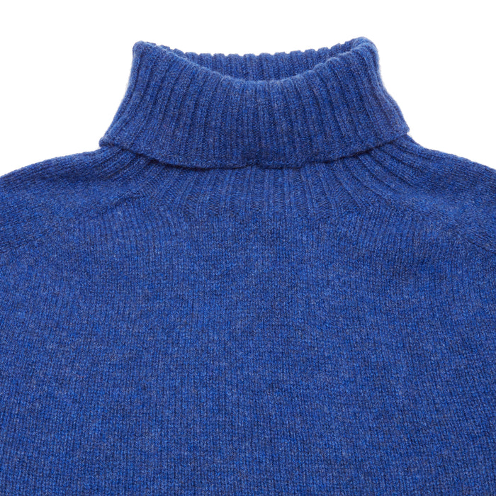 Harley Lambswool Polo Neck Jumper in Electric Indigo 2