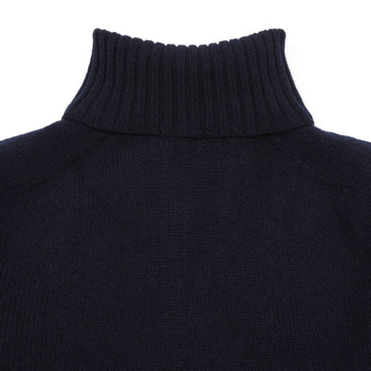 Harley Roll-Neck Geelong Lambswool Jumper in Navy