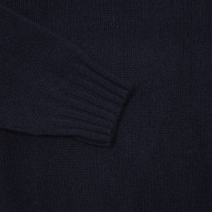 Harley Roll-Neck Geelong Lambswool Jumper in Navy