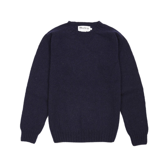 Harley Crew-neck Supersoft Shetland Jumper in New Navy