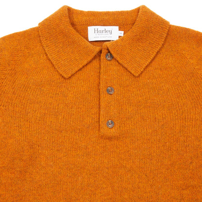 Harley Supersoft Knit Polo Jumper in Amber