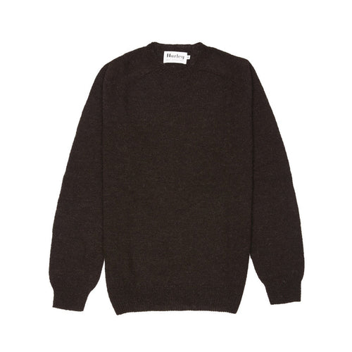 Harley Crew-neck Voe True Shetland Jumper in Black