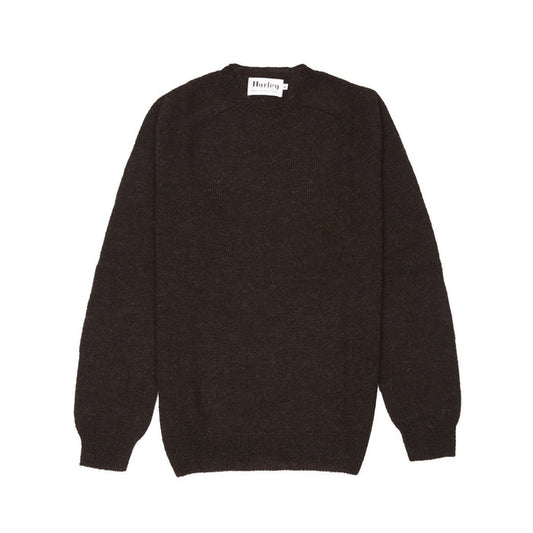 Harley Crew-neck Voe True Shetland Jumper in Black