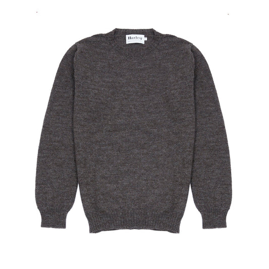 Harley Voe True Shetland Jumper in Natural Grey