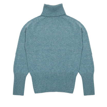 Harley Women's Lambswool Roll Neck Jumper in Oribe Green