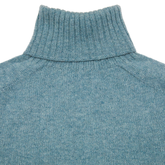 Harley Women's Lambswool Roll Neck Jumper in Oribe Green