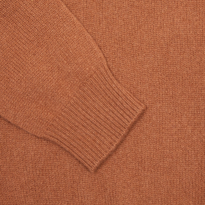 Harley Women's Lambswool Twist Yoke Jumper in Caramel