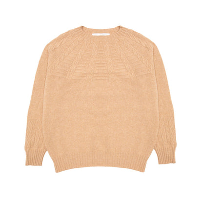 Harley Women's Lambswool Twist Yoke Jumper in Sandstorm